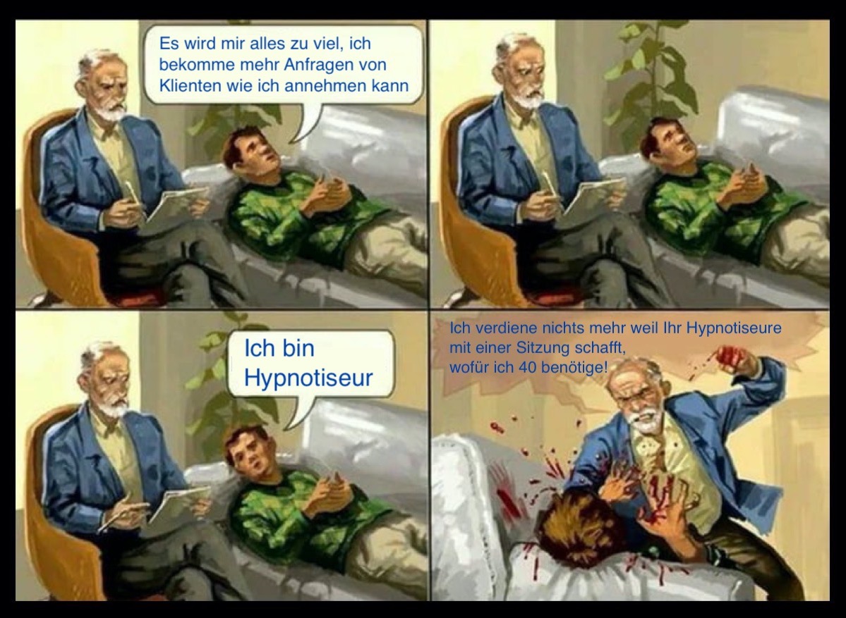 Hypnosetherapie versus Psychotherapie Meme