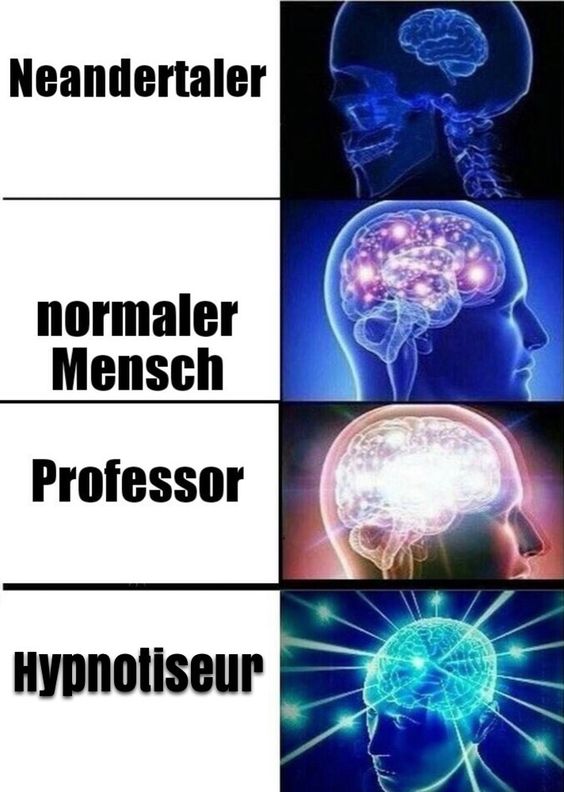 Hypnose Meme Gehirn vom Hypnotiseur