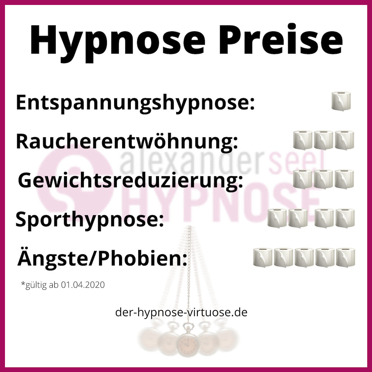 Hypnose Preise Hypnosesitzungen Meme Coronavirus Klopapier Aprilscherz