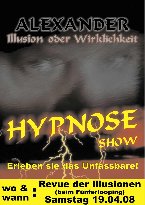Hypnoseshow in der Revue der Illusionen mit Hypnotiseur Alexander Seel