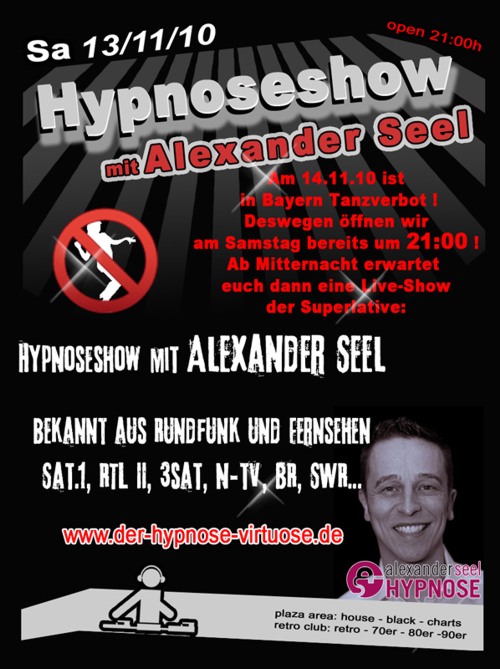 Hypnoseshow Premium Club Kaufbeuren 17.11.2010