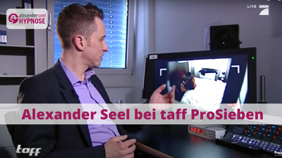 Showhypnotiseur Alexander Seel im Fernsehen bei taff ProSieben